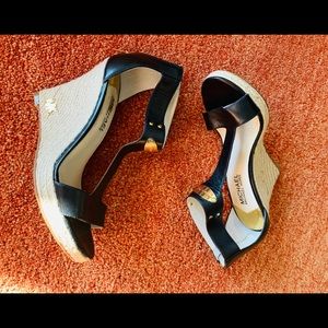 Michael Kors Black Leather Espadrille 6.5M